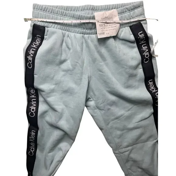 Calvin Klein Women's Fleece Logo Stripe Joggers NWOT SEA LEVEL SIZE XS - Picture 8 of 9